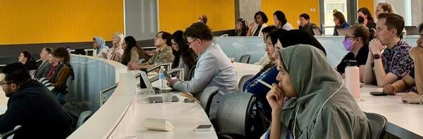 students listening to the lecture